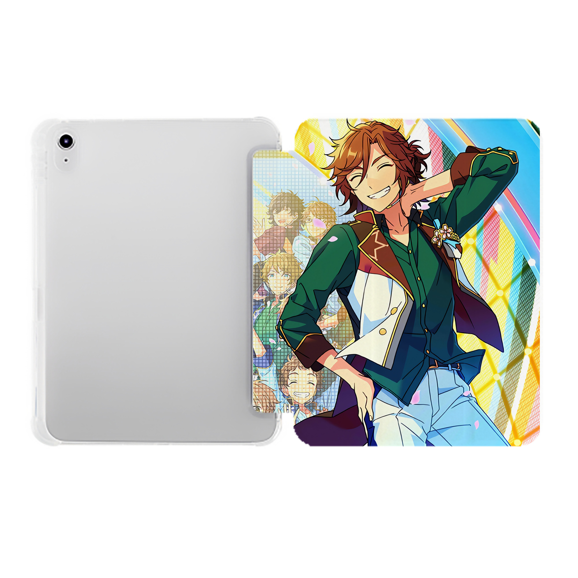 （画像用） あんさんぶるスターズ! Ensemble Stars IPad ケース ペン収納付き 三つ折りスタンド PUレザー×シリコン 対応機種9.5/10.5/10.9インチ